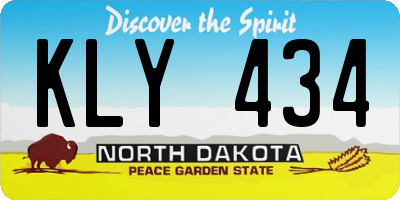 ND license plate KLY434
