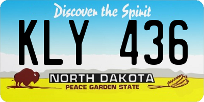 ND license plate KLY436