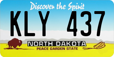 ND license plate KLY437