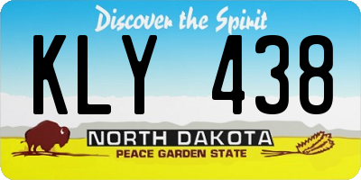 ND license plate KLY438