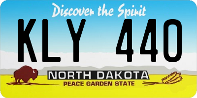 ND license plate KLY440
