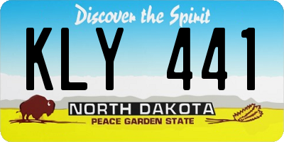 ND license plate KLY441