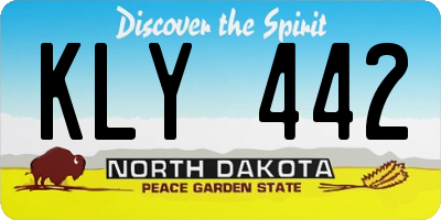 ND license plate KLY442