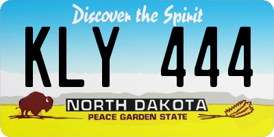 ND license plate KLY444