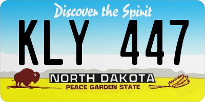 ND license plate KLY447