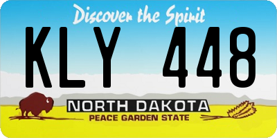 ND license plate KLY448