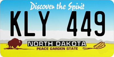 ND license plate KLY449