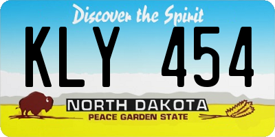 ND license plate KLY454