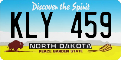 ND license plate KLY459