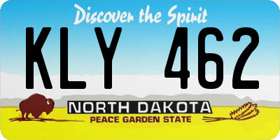 ND license plate KLY462