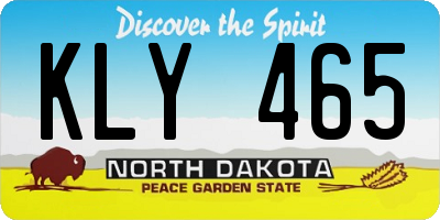 ND license plate KLY465