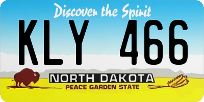 ND license plate KLY466