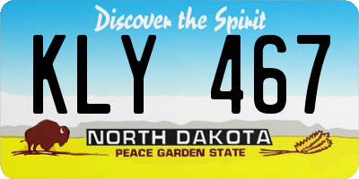 ND license plate KLY467