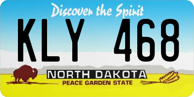 ND license plate KLY468