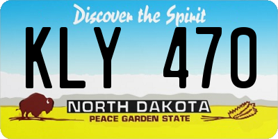 ND license plate KLY470