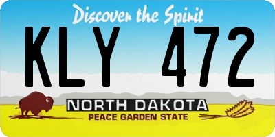 ND license plate KLY472