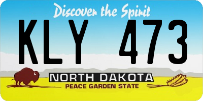 ND license plate KLY473