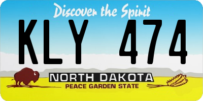 ND license plate KLY474