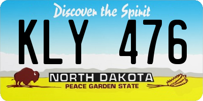 ND license plate KLY476