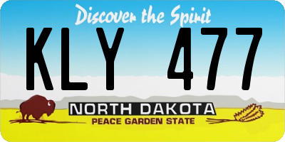 ND license plate KLY477