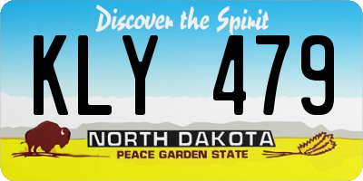 ND license plate KLY479