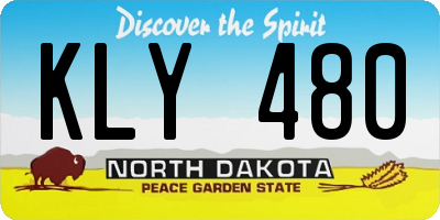 ND license plate KLY480