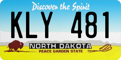 ND license plate KLY481