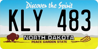ND license plate KLY483