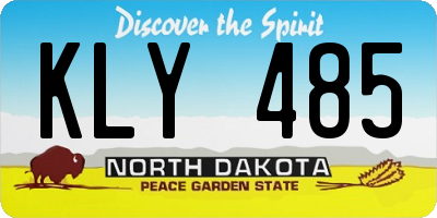 ND license plate KLY485