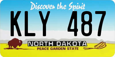ND license plate KLY487
