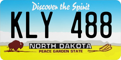 ND license plate KLY488