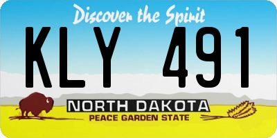 ND license plate KLY491