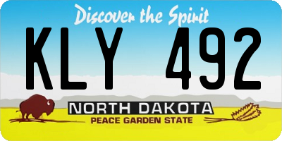 ND license plate KLY492