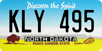 ND license plate KLY495