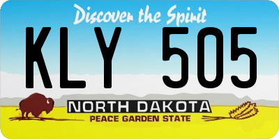 ND license plate KLY505