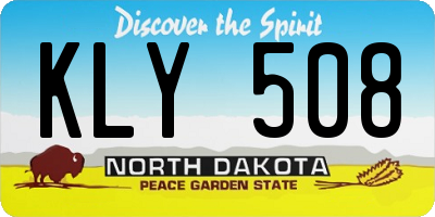ND license plate KLY508