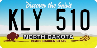 ND license plate KLY510