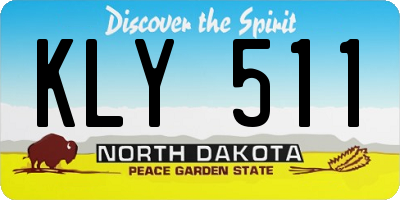 ND license plate KLY511