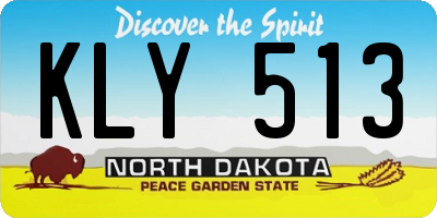 ND license plate KLY513