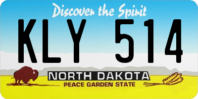 ND license plate KLY514