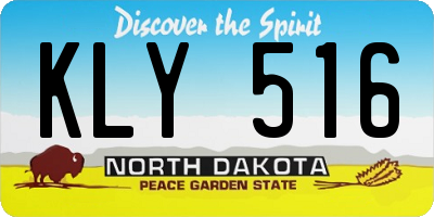ND license plate KLY516