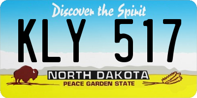 ND license plate KLY517