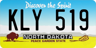 ND license plate KLY519