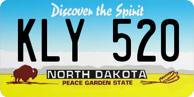 ND license plate KLY520