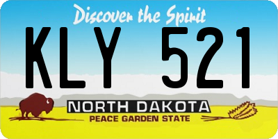 ND license plate KLY521