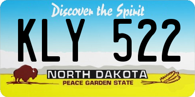 ND license plate KLY522