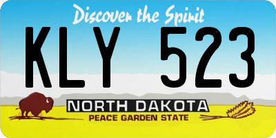ND license plate KLY523