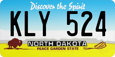 ND license plate KLY524