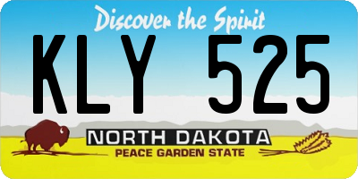 ND license plate KLY525