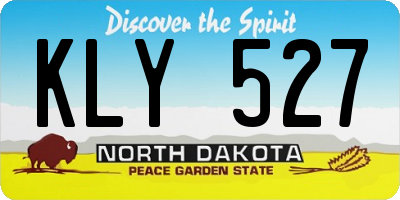 ND license plate KLY527